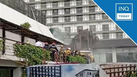 Manila Hotel catches fire; blaze reaches third alarm.